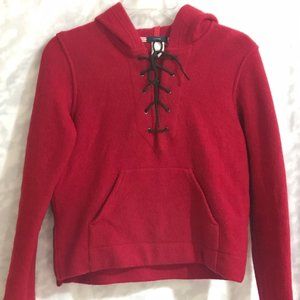 J. Crew 100% wool Pullover, Size Small, Red